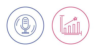 Microphone and Line Bars Icon vector