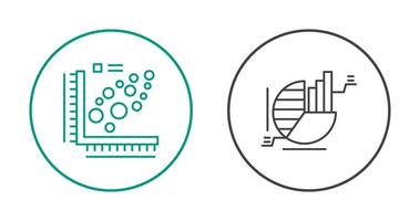 Plot and Pie Chart Icon vector