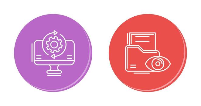 Synchronization and Data Visualization Icon vector