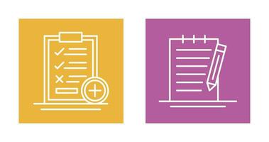 Medical Examination List and Check Up List Icon vector