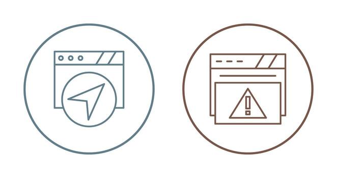 Navigation and Alert Icon vector