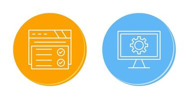 Web Browser and Monitor Screen Icon vector
