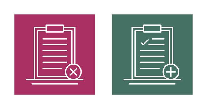 Rejected and Add Icon vector