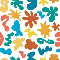 Bright groovy seamless pattern vector illustration