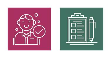 Hire and Check List Icon vector