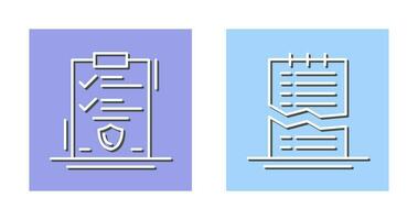 Approved and Corrupted List Icon vector