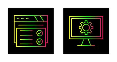 Web Browser and Monitor Screen Icon vector