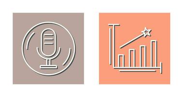 Microphone and Line Bars Icon vector