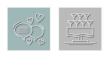 Love Chat and Glasses Icon vector