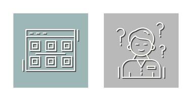 Layout and Confuse Icon vector