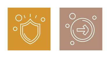 Shield and Right  Icon vector