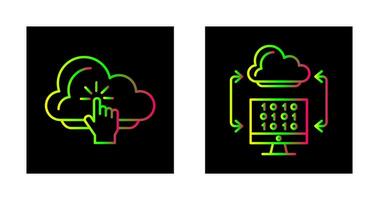Cloud Computing and Cloud Coding Icon vector