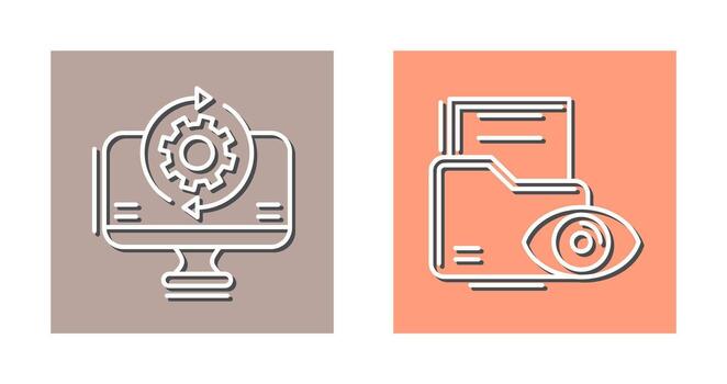 Synchronization and Data Visualization Icon vector