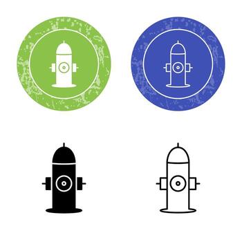 icono de vector de hidrante único