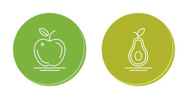 Apple and Avocado Icon vector