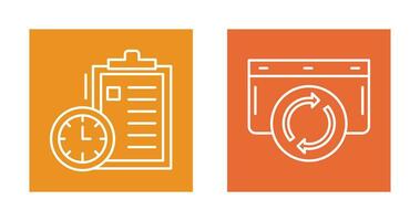 Time Management and Refresh Icon vector