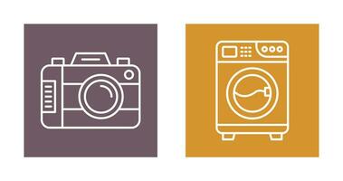 Digital Camera and Washing  Icon vector