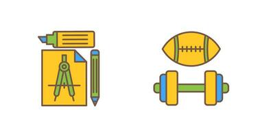 Study Tools and Sport Faculty Icon vector