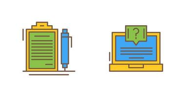 Contract and Question Icon vector