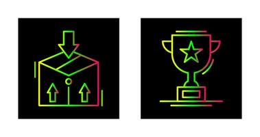 Package and Trophy Icon vector