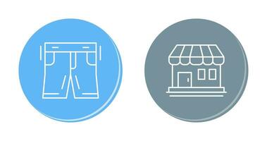 Shorts and Shop Icon vector