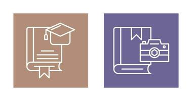 Graduation and Photography Icon vector