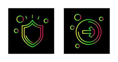 Shield and Right  Icon vector