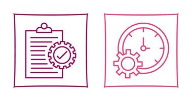 Check List and Time Setting Icon vector