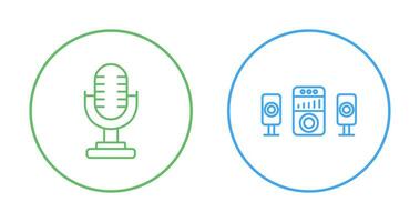 Microphone and Sound System Icon vector