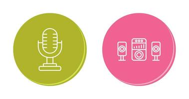 Microphone and Sound System Icon vector