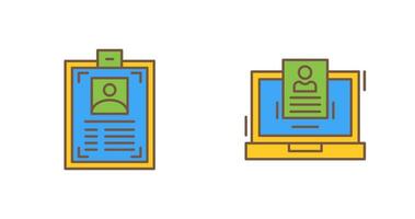 User and ID Card Icon vector