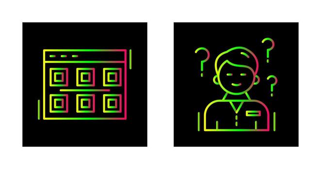 Layout and Confuse Icon vector