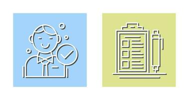 Hire and Check List Icon vector