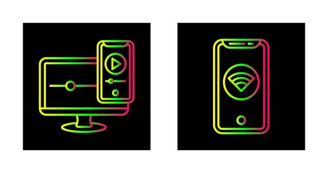 WIFI and Responsive Icon vector