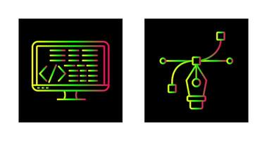 codificación y vector icono