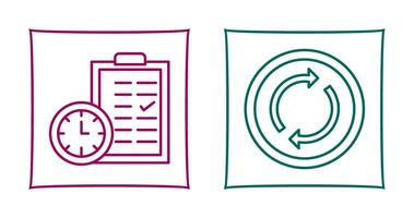 Time Planing and Loop Icon vector