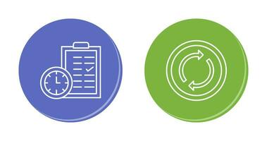 Time Planing and Loop Icon vector