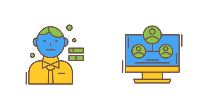 habilidades y jerarquía estructura icono vector