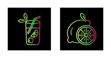 Mojito and Lemon Icon vector