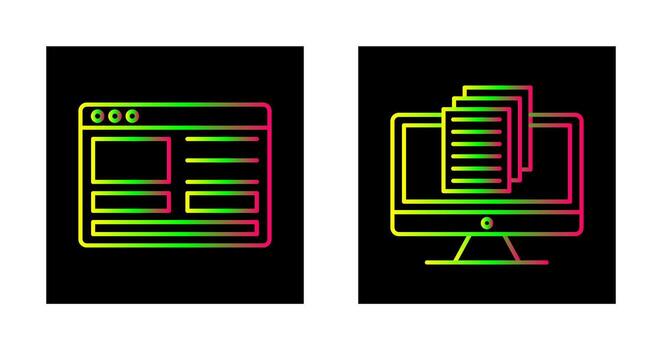 Web Design and Document Icon vector