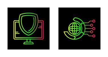 Shield and Internet Icon vector