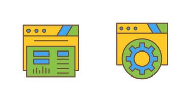 Dashboard and Browser Icon vector