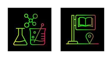 Sign Board and Chemistry Icon vector