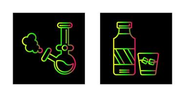 Bong and Whiskey Icon vector