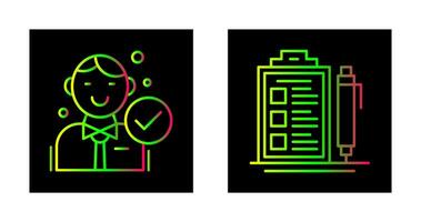 Hire and Check List Icon vector