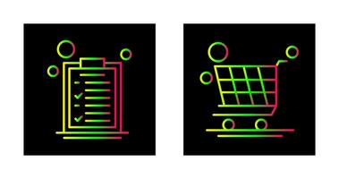 List and trolley Icon vector