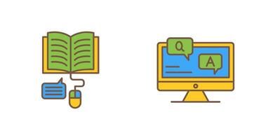 Online Learning and Faq Icon vector
