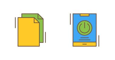 Copy and Power Icon vector