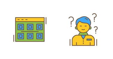 Layout and Confuse Icon vector