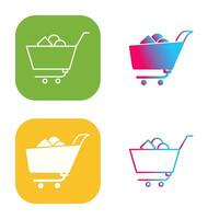 Unique Shopping Cart II Vector Icon